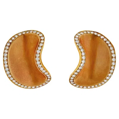 Pre-owned Angela Cummings 18k Yellow Gold 1987 Clip Earrings
