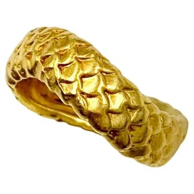 Pre-owned Angela Cummings 18k Yellow Gold Sinuous Snake Ring