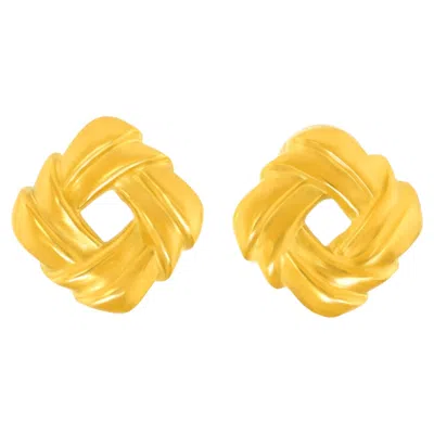Pre-owned Angela Cummings Eighties Gold Earrings In Multiple