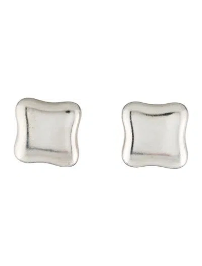 Pre-owned Angela Cummings Square Ear Clip Earrings In Multicolor