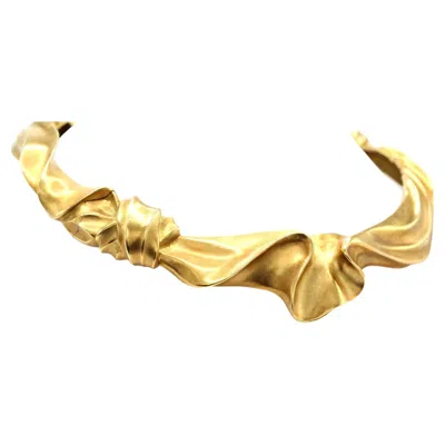 Pre-owned Angela Cummings Unique And Rare 18 Karat Yellow Gold Choker Necklace
