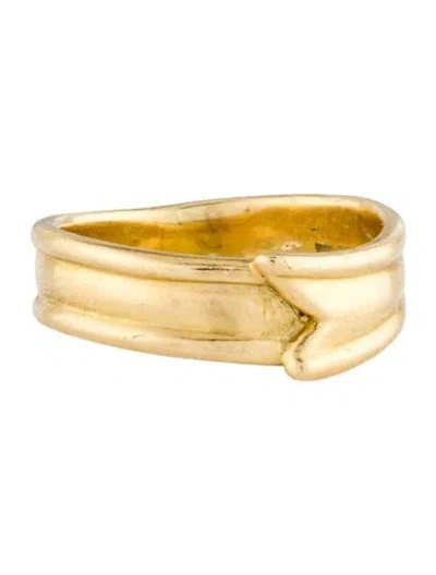 Pre-owned Angela Cummings Vintage 18k Ribbon Band In Multicolor