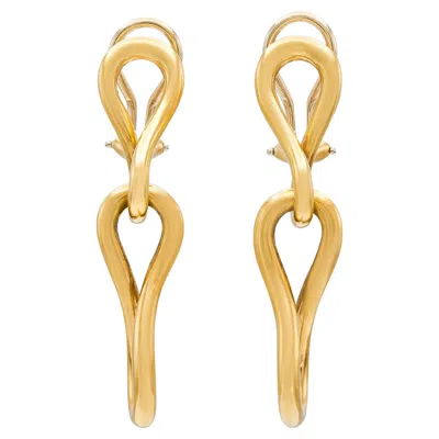 Pre-owned Angela Cummings Vintage 1980s Tiffany & Co.  Twisted Link Earrings In Multi