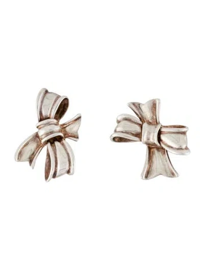 Pre-owned Angela Cummings Vintage Bow Earclips In Multi