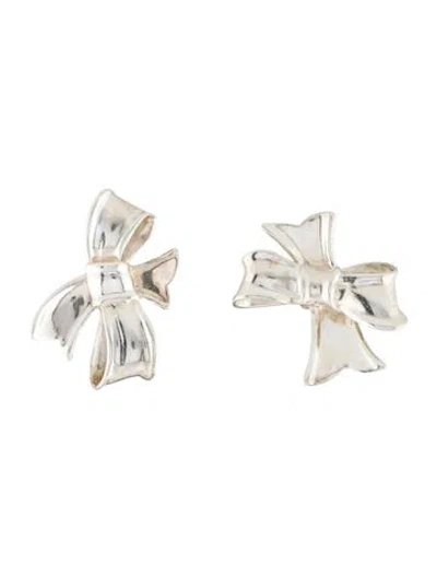 Pre-owned Angela Cummings Vintage Bow Earclips In Multi