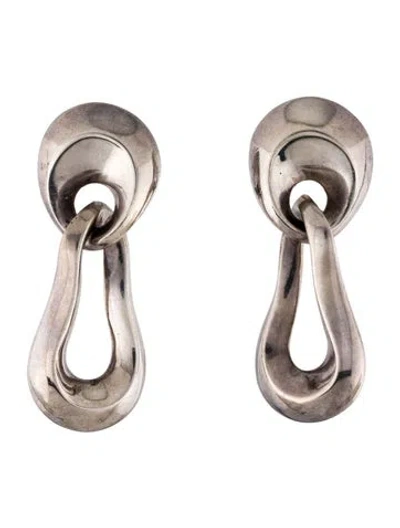 Pre-owned Angela Cummings Vintage Doorknocker Drop Earrings In Multi