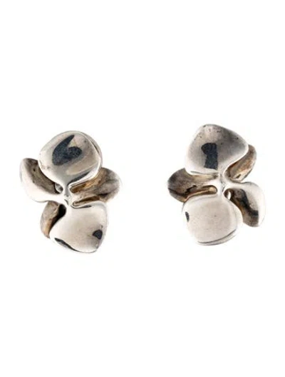 Pre-owned Angela Cummings Vintage Orchid Clip-on Earrings In Multicolor