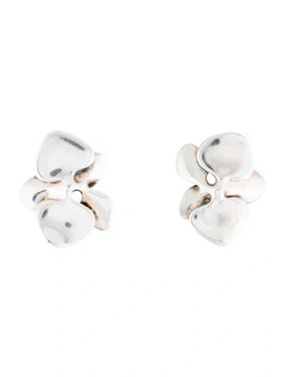 Pre-owned Angela Cummings Vintage Orchid Clip-on Earrings In Multicolor