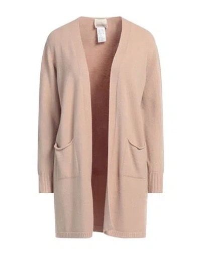 Angela Davis Woman Cardigan Beige Size M Viscose, Polyester, Polyamide