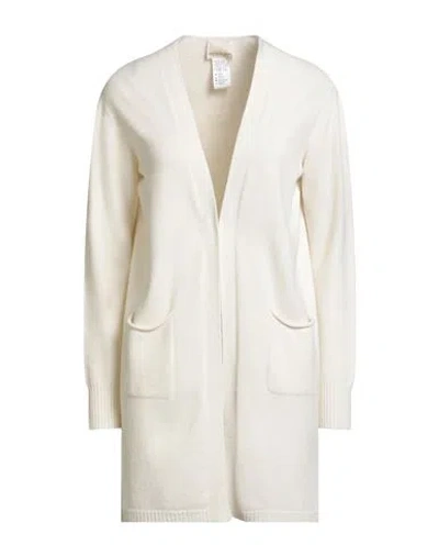 Angela Davis Woman Cardigan Cream Size L Viscose, Polyester, Polyamide