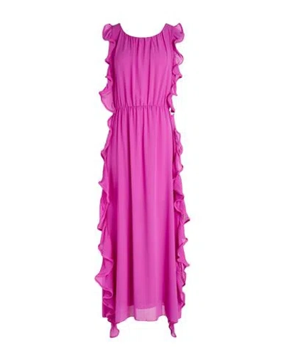 Angela Davis Woman Maxi Dress Mauve Size S Polyester In Purple