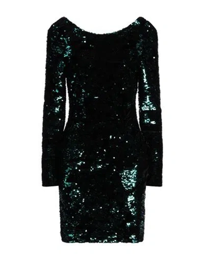 Angela Davis Woman Mini Dress Deep Jade Size 8 Polyester, Elastane In Gray