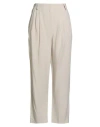 Angela Davis Woman Pants Beige Size 8 Viscose, Linen