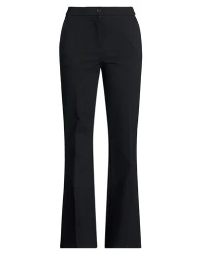 Angela Davis Woman Pants Black Size 6 Viscose, Polyamide, Elastane