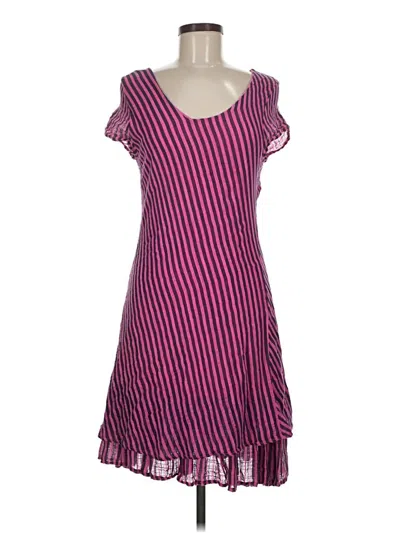 Pre-owned Angela Mara Casual Dress In Purple