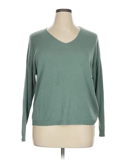 Pre-owned Angela Mara Pullover Sweater In Green