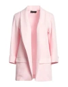 Angela Mele Milano Woman Blazer Light Pink Size Xl Viscose, Polyester, Elastane In Pink