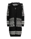 Angela Mele Milano Woman Cardigan Black Size Onesize Acrylic, Viscose, Wool, Alpaca Wool In Black