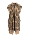 Angela Mele Milano Woman Cardigan Camel Size Onesize Acrylic, Viscose, Wool, Alpaca Wool In Beige