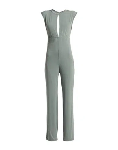 Angela Mele Milano Woman Jumpsuit Military Green Size L Viscose, Polyester, Elastane