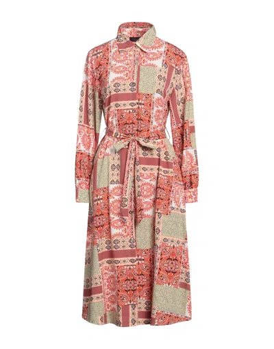 Angela Mele Milano Midi Dresses In Pink