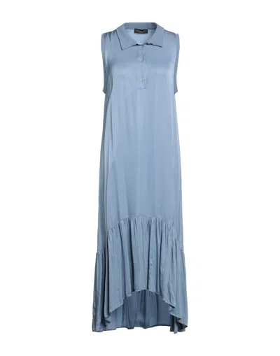 Angela Mele Milano Woman Midi Dress Pastel Blue Size Onesize Viscose