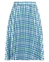 Angela Mele Milano Woman Midi Skirt Blue Size M Polyester In Blue