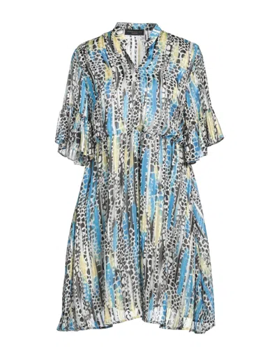 Angela Mele Milano Short Dresses In Blue