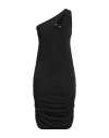 Angela Mele Milano Woman Mini Dress Black Size L Viscose, Polyester, Elastane In Black
