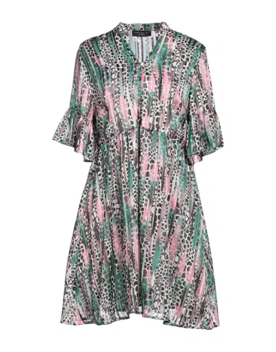 Angela Mele Milano Short Dresses In Green