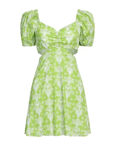 Angela Mele Milano Short Dresses In Green