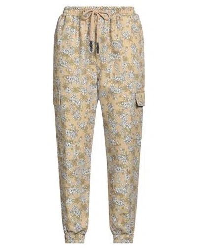 Angela Mele Milano Woman Pants Beige Size L Polyester, Elastane