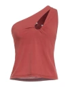 Angela Mele Milano Woman Top Antique Rose Size M Viscose, Polyester, Elastane In Pink