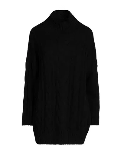 Angela Mele Milano Woman Turtleneck Black Size Onesize Acrylic, Viscose, Wool, Alpaca Wool