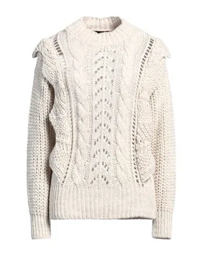 Angela Mele Milano Woman Sweater Ivory Size Onesize Acrylic, Viscose, Wool, Alpaca Wool In White