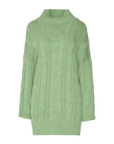 Angela Mele Milano Woman Turtleneck Light Green Size Onesize Acrylic, Viscose, Wool, Alpaca Wool