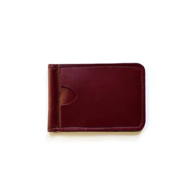 Angela Valentine Handbags Men's Red Slim Wallet In Burgundy Leather In Brown