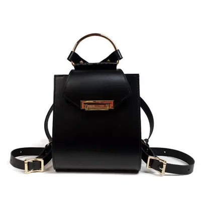Angela Valentine Handbags Women's Black Romi Leather Backpack