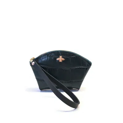 Angela Valentine Handbags Women's Blue Teal Fan Wallet In Black