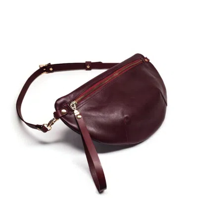 Angela Valentine Handbags Women's Harper Belt Bag In Black Cherry Red In Burgundy