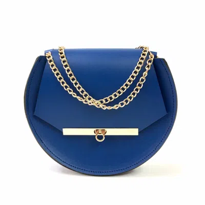 Angela Valentine Handbags Women's Loel Mini Military Bee Chain Bag Clutch In Royal Blue