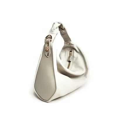 Angela Valentine Handbags Women's Melina Hobo Crossbody Bag In Mushroom White