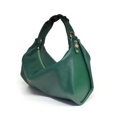 Angela Valentine Handbags Women's Melina Hobo Curve Shoulder Bag In Forest Green