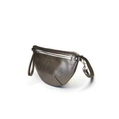 Angela Valentine Handbags Women's Metallic Harper Sling Bag In Dark Silver
