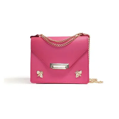 Angela Valentine Handbags Women's Pink / Purple Gavi Mini Crossbody Bag In Bubblegum Pink