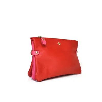Angela Valentine Handbags Women's Red And Pink Merah Crossbody Bag Or Clutch