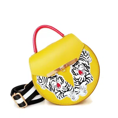 Angela Valentine Handbags Women's Yellow / Orange Yellow Tiger Crossbody Bag