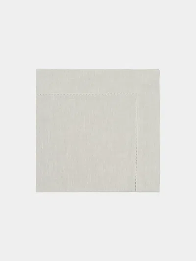 Angela Wickstead Capri Linen Napkins (set Of 4)  Abask Gift Set In Grey