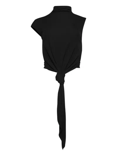 Angelica Montini Studios Knot Top In Black