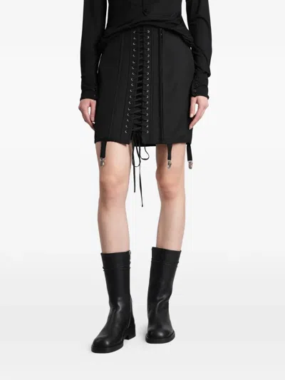 Angelica Montini Studios Ottavia Corset Mini Skirt In Black